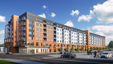 900 at Cleveland Park_Close-Up Exterior Building Rendering